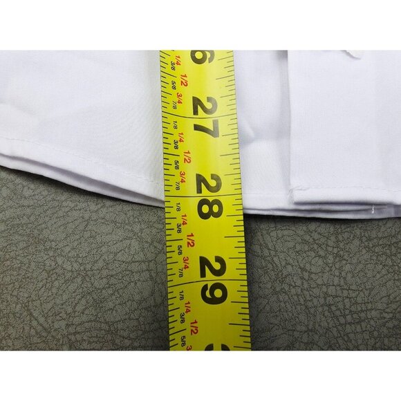 Lucky Brand slim Fit Stretch Size 14-14.5 32/33 Small Mens White L/S Shirt NWT - Picture 10 of 11